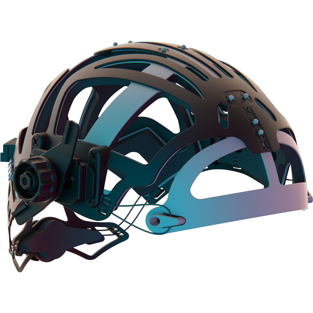 isoFit Headgear (schwarz / schwarze Knöpfe)