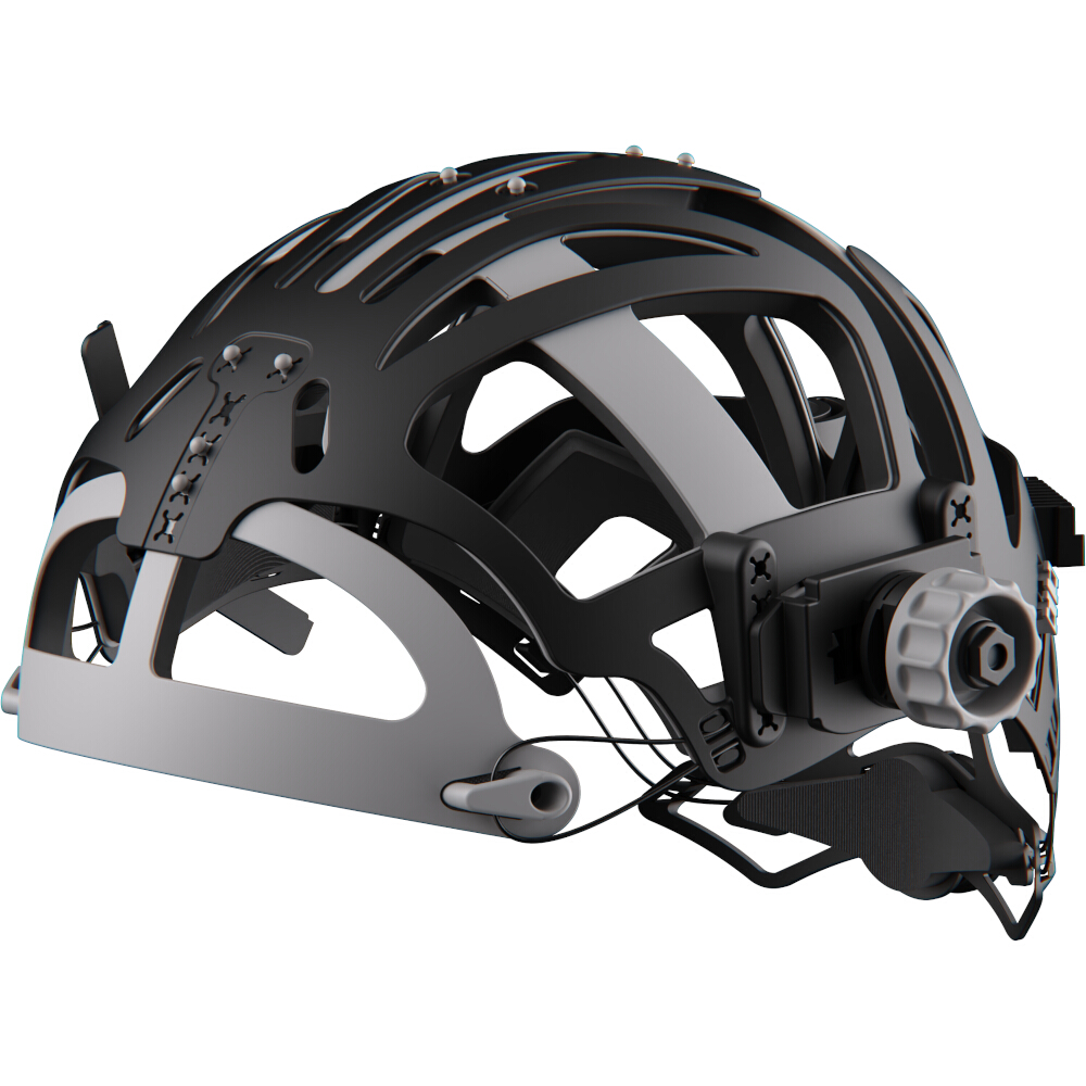 isoFit Headgear (schwarz / graue Knöpfe)