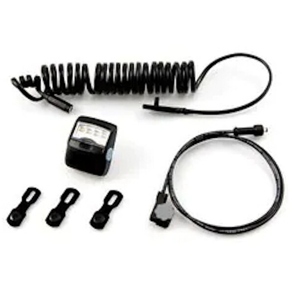 Helmlampe inkl. Leuchtmittel, Vorsatzscheibe, Kabel-/Montageteile und langem Kabel